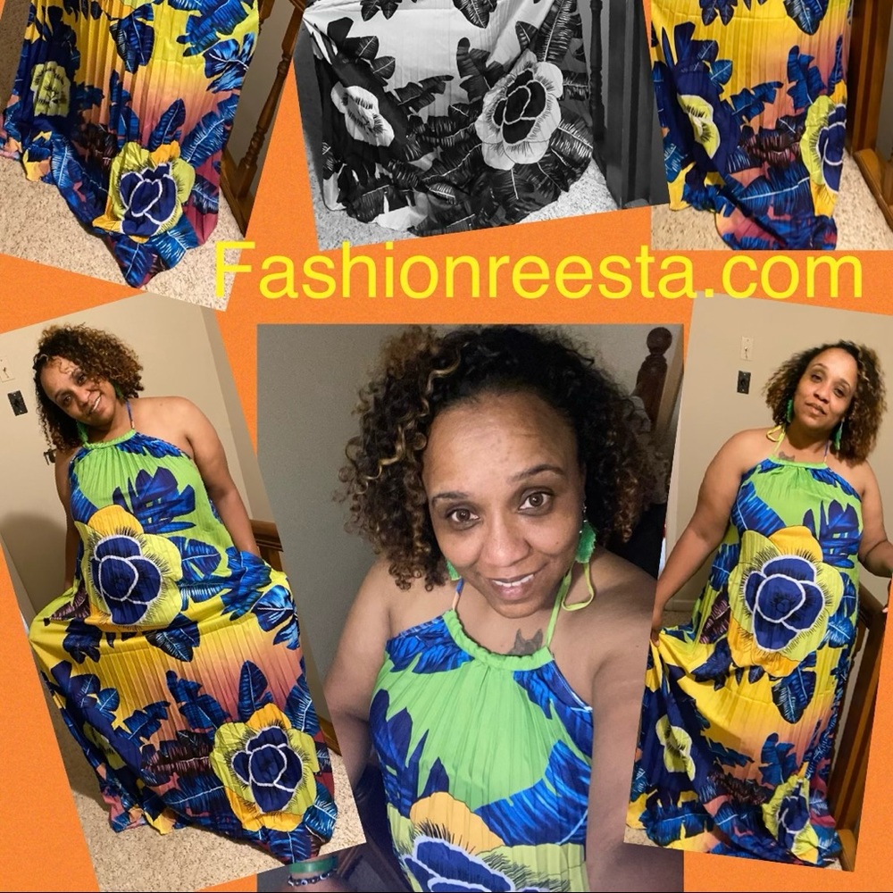 Tracey Halter Maxi Dress: 1X - Picture 2 of 4